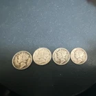 Mercury Dimes Lot of 4 Circulated US Silver 10C Coins 0.9 Fineness