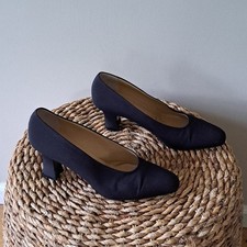 Prada Womens Vintage Luxury Black Fabric Formal 3" Pump Heels EU38/US8