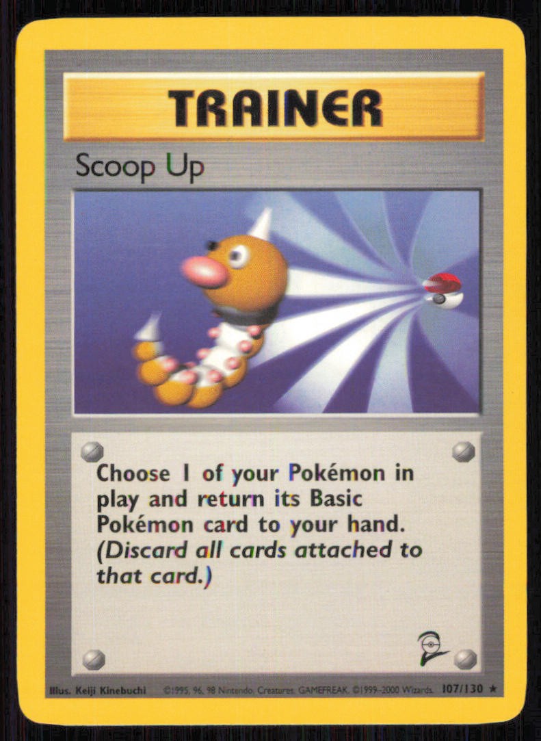 Scoop Up 107/130 Rare Base Set 2 Pokemon Lightly Played