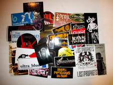 LOT OF 30 PUNK ROCK BAND PROMO DECALS/STICKERS HEAVY METAL