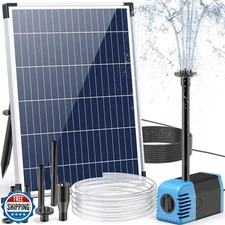 POPOSOAP Solar Fountain Pump 12W, Solar Water Fountain Pump with 160GPH Subme