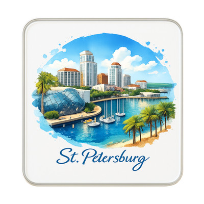 St. Petersburg, USA Kühlschrankmagnet: Niedliches handgefertigtes Reise-Souve...