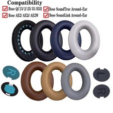 Replacement Headphone Ear Pads PU Leather Memory Foam Ear Cushions 1 Pair