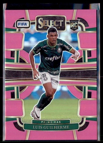 2023-24 Panini Select FIFA Soccer Pink Prizm Luis Guilherme Palmeiras 57 Rookie