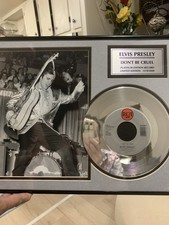 ELVIS PRESLEY FRAMED JAILHOUSE ROCK PLATINUM EDITION RECORD LIMITED ED /5000