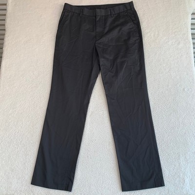 Bonobos Tuesday Straight Fit Cotton Pants Mens 33x30 (FITS 34x30) Zip Black