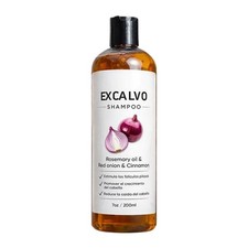 EXCALVO Shampoo 200ml With Rosemary Oil, Red Onion, Cinnamon, Prevent Hair Loss.