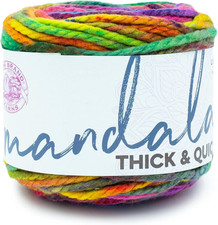 Lion Brand Yarn, Mandala Thick  Quick Bulky Yarn, Swirl, 1 Cake
