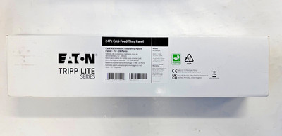 TRIPP LITE N254-024 CAT 6 RACKMOUNT FEED THRU PATCH PANEL -1U- 24 PORTS