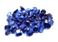 50 Ct Certified Natural Ceylon Blue Sapphire Mix Cut 5-7 Pcs Loose Gemstone Lot