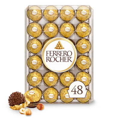 Ferrero Rocher Premium Milk Chocolate Hazelnut, 48 count. FRESH *FREE SHIPPING*