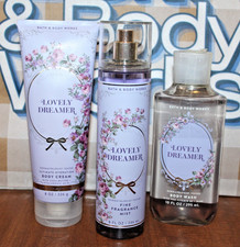 Bath  Body Works Lovely Dreamer 3 pc Set Mist, Cream  Body Wash New 