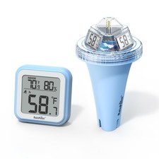 RAINPOINT Wireless Digital Pool Thermometer, Floating, Anti-Fog 360&deg; LCD Display