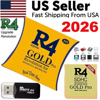 2026 Version R4 Gold Pro SDHC R4i For DS/NDS/3DS/2DS Game Revolution Cartridge