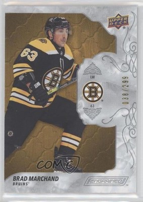 2019-20 Upper Deck Engrained Stars 38/299 Brad Marchand #17 xp6