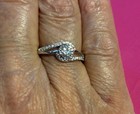 Silver ring Round Moissanite With Baguettes 0.8 Carats/6mm — photo 4
