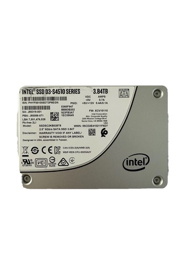 Intel D3-S4510 3,84TB 2,5" SATA Enterprise SSDSC2KB038T8 | 82-88% Health