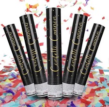 NEW 5 Pk Confetti Cannon Cannons, Biodegradable, 12  Inch Popper Holiday Parties