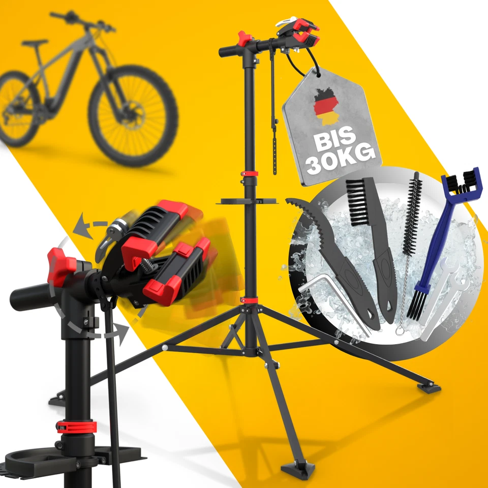 TARPOFIX Cavalletto Montaggio Bici 30Kg Cavalletto Riparazione Cavalletto Bici Pieghevole 360