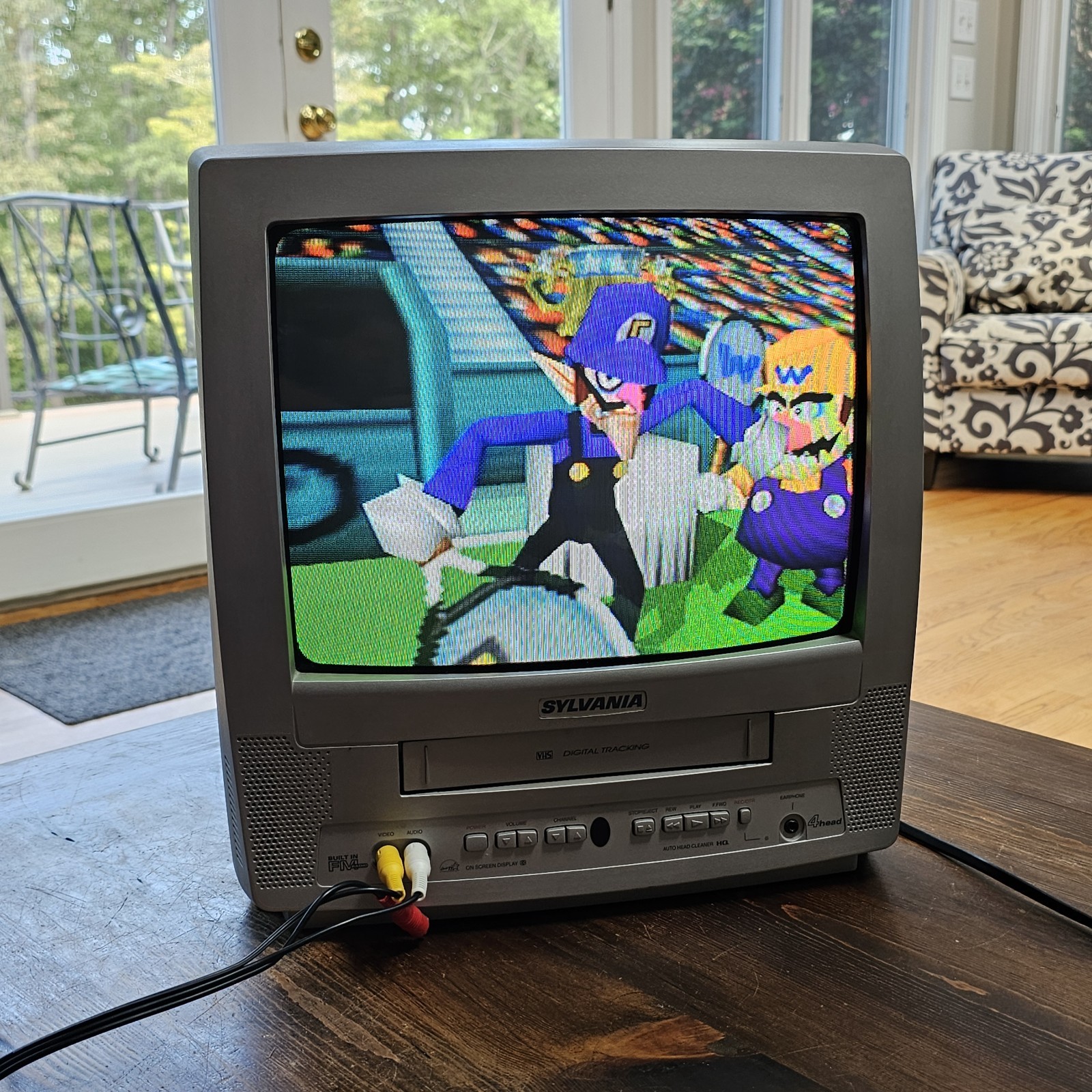 Sylvania 13” CRT Color TV  Retro Gaming TV & Radio Works VCR Does Not W/ Remote