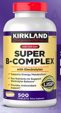 FREE SHIPPING -Kirkland Signature Super B-Complex with Electrolytes, 500 Tablets