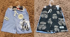 NWOT Boys Star Wars Shorts 2-Pack 3T Darth Vader Stormtrooper with Pockets