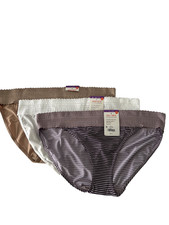Warners 3 Pairs No Pinching,No Problems Bikini Panties 2XL/9 Multi-Color NEW