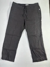 Onia 100% Linen Drawstring Pants Men’s XL Gray Lightweight Casual Beach Lounge