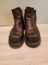 Dr. Martens Boots Mens 10 Industrial Steel Toe Safety Brown Doc ASTM F2413-11