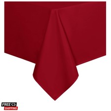 Rectangle Tablecloth - 60 x 120 Inch - Stain and Wrinkle Resistant Washable P...