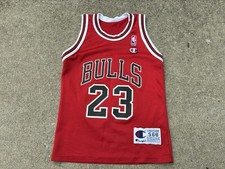 vintage Chicago Bulls Michal Jordan 23 Champion Basketball Jersey YOUTH S 6-8