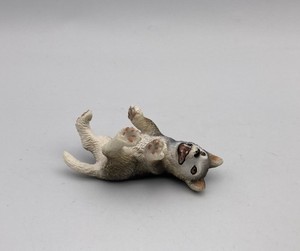 Schleich HUSKY PUPPY On Back Playful 2007 Retired Dog Figure 16374