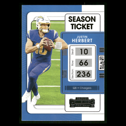 Justin Herbert #51 2021 Panini Contenders Ticket Los Angeles Chargers Football