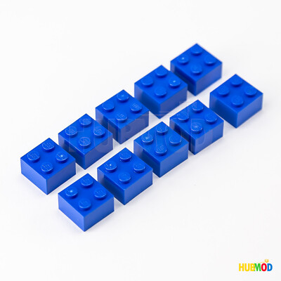 Lot of 10 Genuine LEGO Blue 2x2 3003 Building Bricks Blocks Parts & Pieces NEW