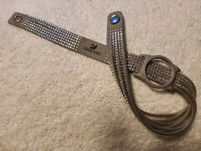 2 Swarovski Slake Duo Bracelet Grey Soft Wrap Adjustable Crystal 