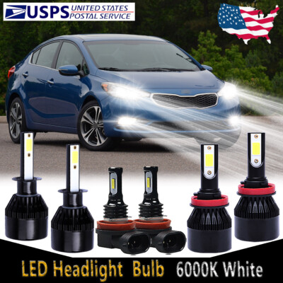 For Kia Forte 2014 2015 2016 6X LED Headlight Bulb High Low Beam + Fog Light C9B