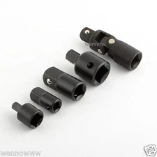 Heavy Duty Impact Reducer / Adapter Tool 3/8" Universal Joint Socket Set 5pc 