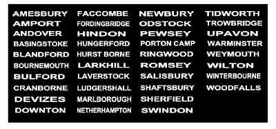 Modellbus Transfers 1:76 1 SET (38 Diff) Wilts & Dorset Ultimate Destinations