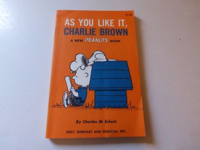 AS YOU LIKE IT, CHARLIE BROWN Charles Schulz Peanuts Comic Snoopy