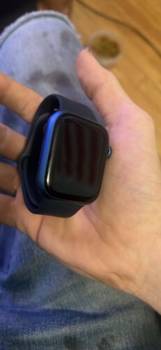 Apple Watch Series 7 45mm Blue Aluminum Case with Abyss Blue Sport Band... - Photo 1 sur 1