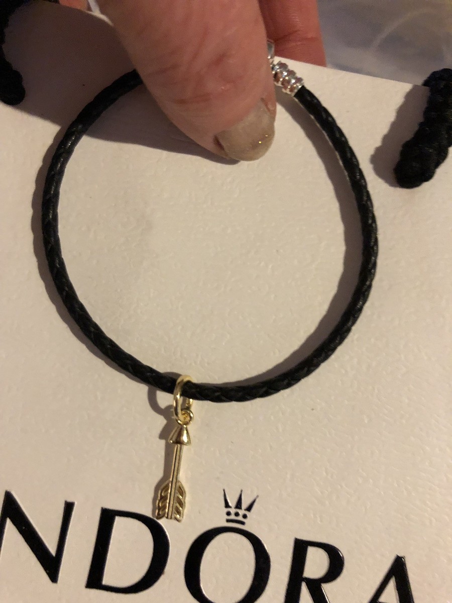 Pandora 2019 Arrow of Cupid Charm ,767812 With Pandora Leather Bracelet