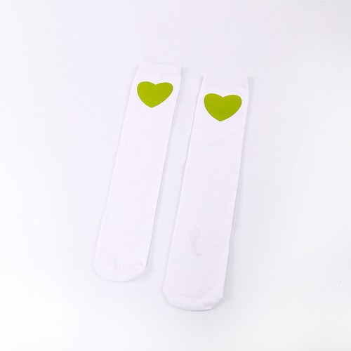 Child Kid Girl Black White Heart Star Socks Over Knee High Stockings Leg Warmer - Picture 18 of 25