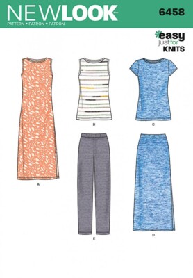 New Look Schnittmuster 6458 Damen A (10-12-14-16-18-20-22)