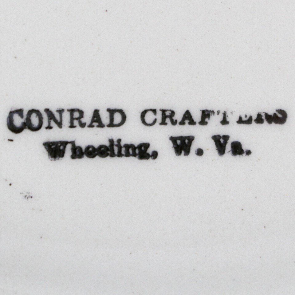 Vintage Conrad Crafting White Gold Trim Norwich Connecticut Map