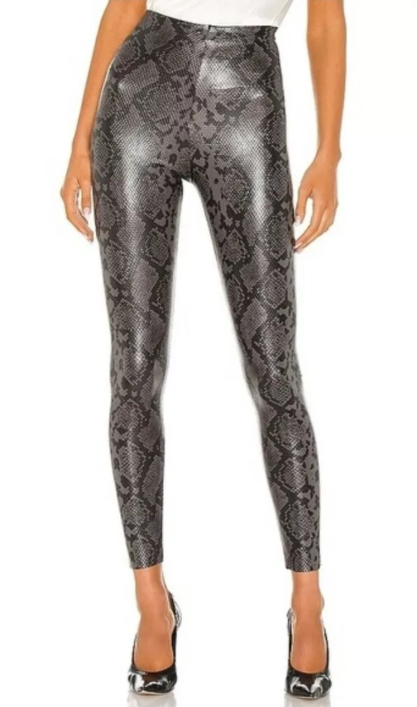 Faux Leather Snake Print Leggings