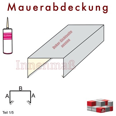 Mauerabdeckung Attikablech Mauerschutz Blech Holzabdeckblech 2 Meter