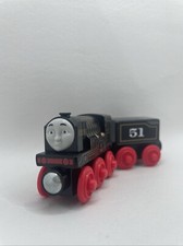 Fisher-Price Thomas  Friends Wood, HIRO Short Engine  Tender-Some Wear  Tear
