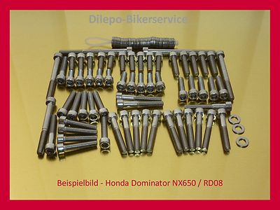 Motorschrauben V2A Edelstahl Schraubensatz für Honda DOMINATOR NX650 NX 650 