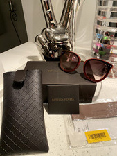 Bottega Veneta CAT 2 Sunglasses Burgundy FrameW/ Rosegold Trim NIB BEAUTIFUL  