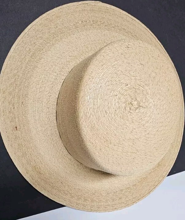 Petra de Luna shop, unblocked, handmade straw hats new without tags Petra de Luna Artisanal Tightly Woven Straw Bolero Wide Brim  main image 3